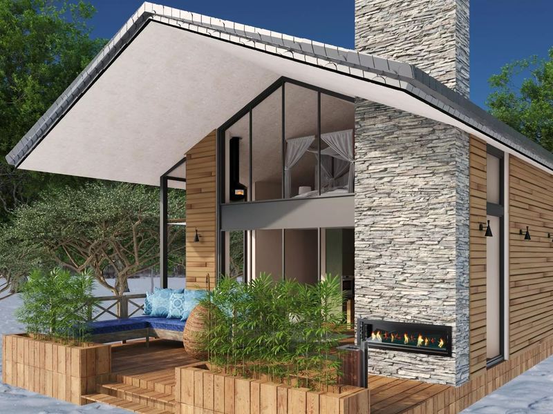 Modelo 18 de chalé em 3D