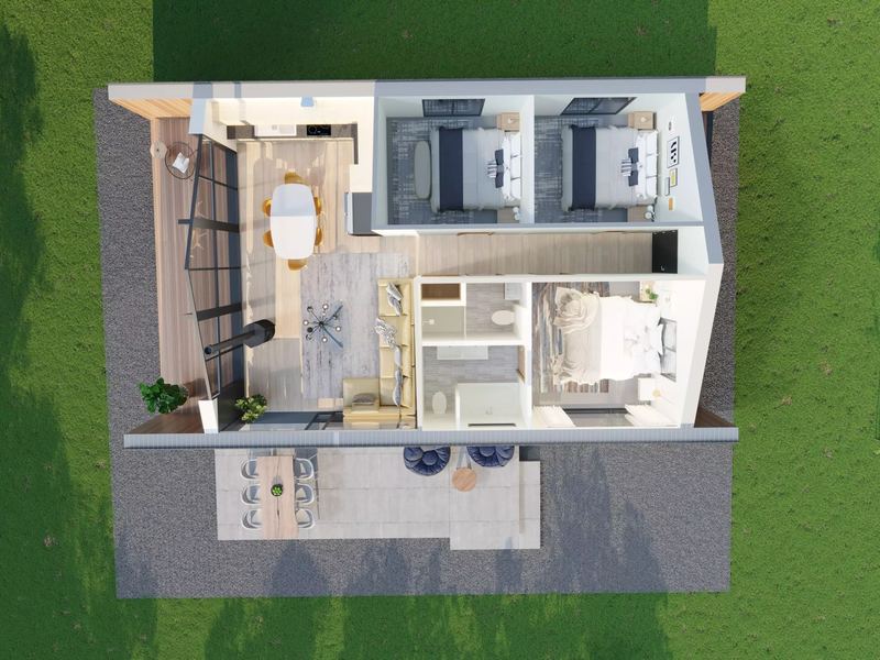 Modelo 36 de chalé em 3D